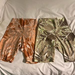 Two pairs of Aerie Offline high-waisted bike shorts